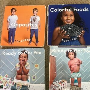4 Lovevery Books for potty training and learning